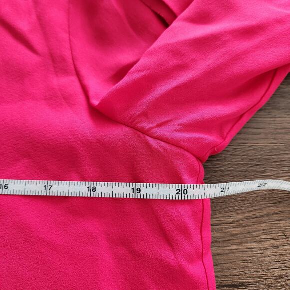 3.1‎ Phillip Lim Silk Blouse 12 Fuchsia Pink Office Career Business Casual - Picture 5 of 7